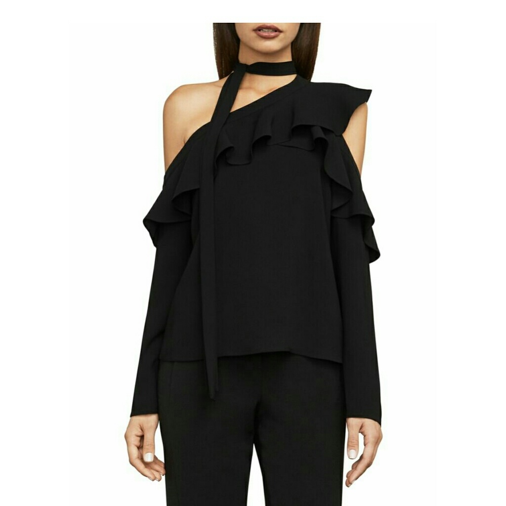 BCBGMAXAZRIA Cold Shoulder Top blouse